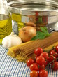 Unprepared spaghetti, closeup
