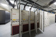 Several outdoor telecom racks in the server room.