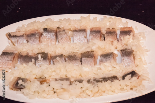 Photo: Pickled herring in cream sauce Pickled herring in cream sauce