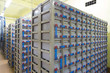 Industrial backup power system consisting of batteries.