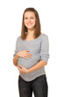 Pregnant woman , isolated on white background