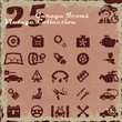 Garage icons set, vintage collection series