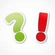 Vector: point d'exclamation et interrogation point d'exclamation et interrogation