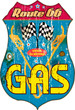 vintage gas station sign on the route 66