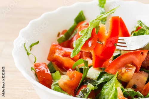 Photo: salad with fresh vegetables salad with fresh vegetables
