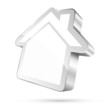 Vektor: House Icon 3D Silver House Icon 3D Silver