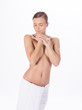 Frau nackt Wellness Handtuch