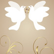 ehering, hochzeitsring, ring, taube,  floral, heiraten, vektor