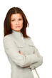 Young woman standing with folded arms