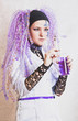 Photo: Chemist woman with test tubes Chemist woman with test tubes