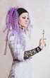 Chemist woman with syringe