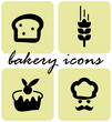 bakery icons set
