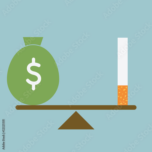 Vector: Smoking lose money Smoking lose money
