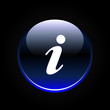 Blue information button sign