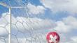 Swiss Ball Scores in Slow Motion with Sky Background