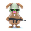 Chocolate bunny is in the army now