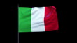 Italy Flag Waving, Seamless Loop, Alpha
