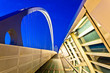 modern suspended bridge in Reggio Emilia, Italy