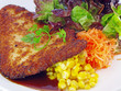 Photo: putenschnitzel in kokospanade mit salat putenschnitzel in kokospanade mit salat