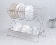 Stainless steel shelf for keeping dishes and cups