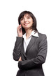 happy woman talking on the phone