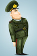Man general army character cartoon style vector illustration