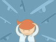 business man headache overloaded
