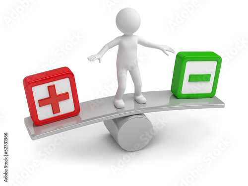 Illustration: plus minus pro contra balance plus minus pro contra balance