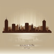 Vector: Hamilton Canada skyline city silhouette Hamilton Canada skyline city silhouette