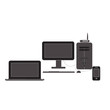 Set of icon display, laptop, tablet computer and mobile
