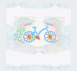 Illustration: abstract floral bicycle illustration abstract floral bicycle illustration