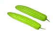 Two Bitter melon on white