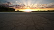 Sunset on road