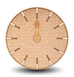 Illustration: Old Paper Clock with Now concept Old Paper Clock with Now concept