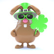 Chocolate bunny celebrates St Patricks Day