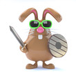 Chocolate bunny warrior supreme