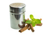 Cinnamon and fresh mint leaves