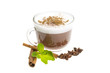 Coffee with milk and cinnamon