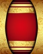 Vector: Abstract Gold and Red Floral Frame Abstract Gold and Red Floral Frame