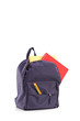Studio shot of a school backpack with books