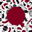 Vector Illustration of a Background with Barbecue Grill Icons