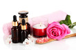 Spa composition with aroma oils isolated on white