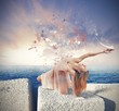 Dancer paints the sky