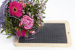 canvas print picture - Blumenstrauss mit Gerbera und Rosen