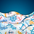 Vector Background with Nautical Elements