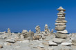 Pile of stones in beach