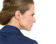 Portrait of concerned business woman
