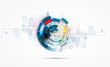 abstract futuristic internet high computer technology business b