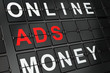 Marketing concept: Ads on airport board background