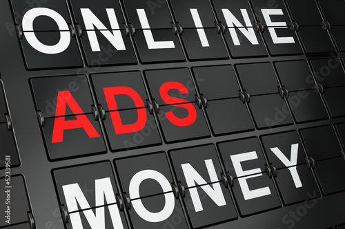 Illustration: Marketing concept: Ads on airport board background Marketing concept: Ads on airport board background